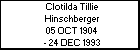 Clotilda Tillie Hinschberger