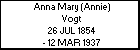 Anna Mary (Annie) Vogt