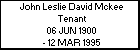 John Leslie David Mckee Tenant