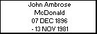 John Ambrose McDonald