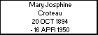 Mary Josphine Croteau