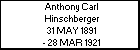 Anthony Carl Hinschberger