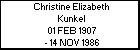 Christine Elizabeth Kunkel