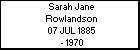 Sarah Jane Rowlandson