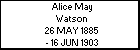 Alice May Watson