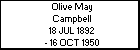 Olive May Campbell