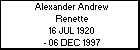 Alexander Andrew Renette
