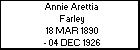Annie Arettia Farley