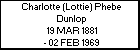 Charlotte (Lottie) Phebe Dunlop