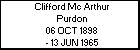Clifford Mc Arthur Purdon