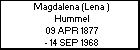 Magdalena (Lena ) Hummel