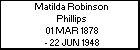 Matilda Robinson Phillips