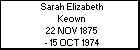 Sarah Elizabeth Keown