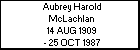 Aubrey Harold McLachlan
