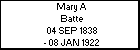 Mary A Batte