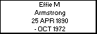Effie M Armstrong