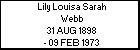 Lily Louisa Sarah Webb