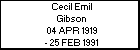 Cecil Emil Gibson