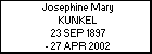 Josephine Mary KUNKEL