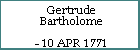 Gertrude Bartholome