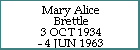 Mary Alice Brettle