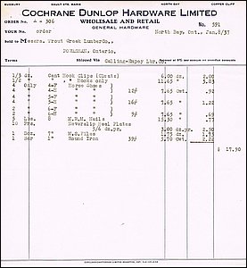 Cochrane Dunlop Hardware Jan 1937.jpg