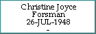 Christine Joyce Forsman