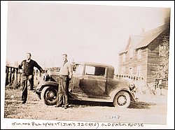 Lynett Farm, Jim and Bill, Jim's 32 Chev.jpg